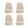 4Pcs Industrial Mop Replacement Head Cotton Thread Mop Pad Refill Safe For Hardwood Flooring Surfaces Cleaning Supply