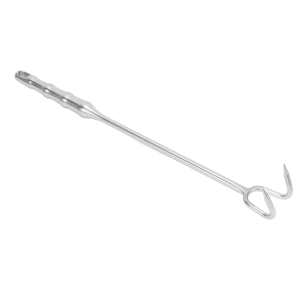 Meat Turner Hook Stainless Steel   Handle BBQ Meat Hooks Cooking Barbecue Flipper Hooks for Grilling