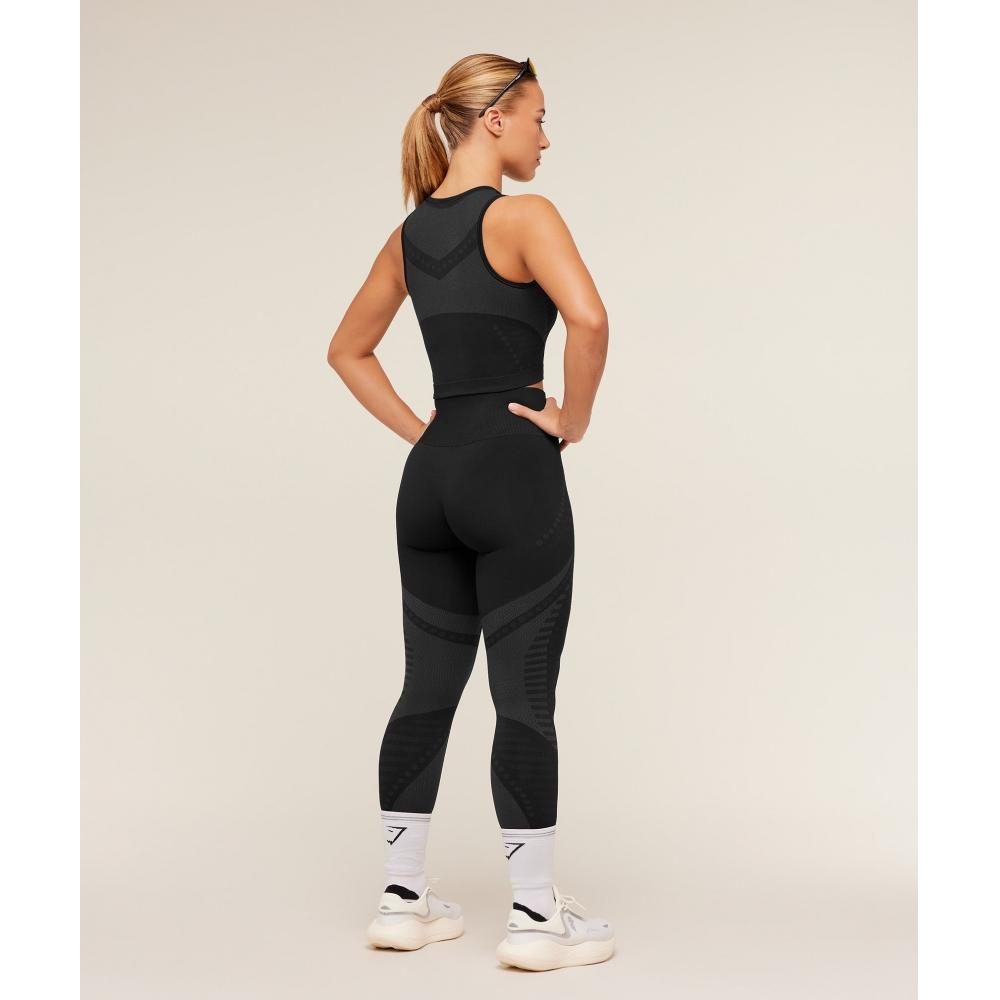 Gymshark Running Seamless Tank Gs Black Gs Asphalt Grey B5c8j Bcyl