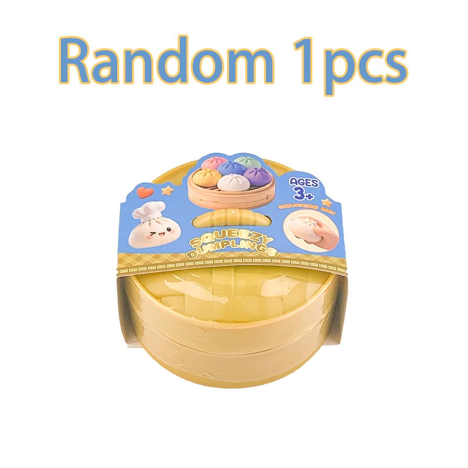 High-Quality 4Pcs Squishy Dumpling Stress Ball, Dumpling Squishy Toy Shape Hand Relaxation Toy, Party Favor Gift For Friends