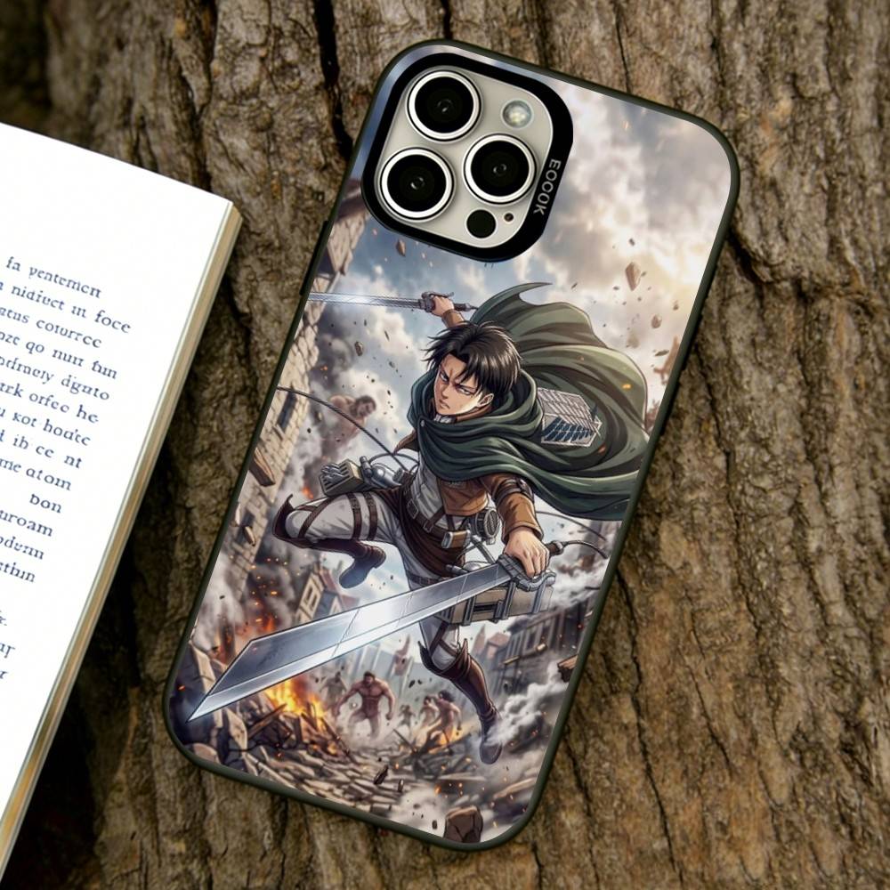 

Levi Ackerman Phone Case For iPhone 17,16,15,14,13,12,11 Plus,Pro Max,XS,Colored Silver Plated Inside Cover iPhone17