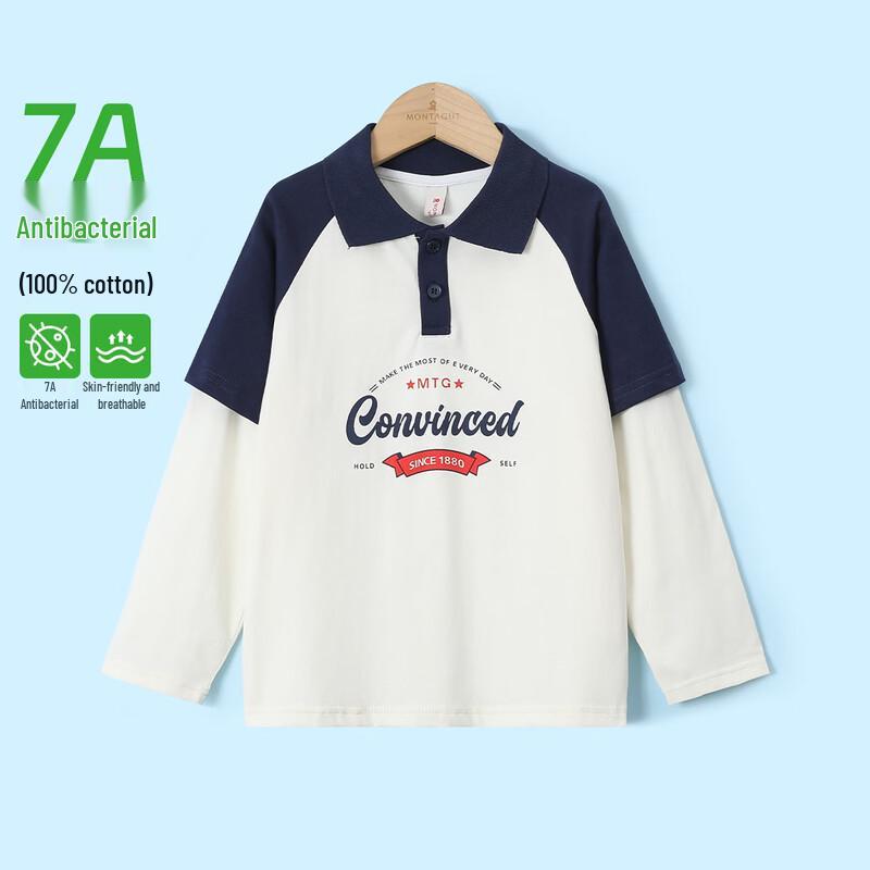 Montagut Kids  Colorblock Long Sleeve Polo Shirt 150