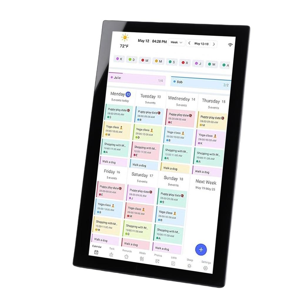 Interactive Digital Calendar 1920x1080P 21.5 Inch Touchscreen Wall Desk Electronic Chore Chart Weekly Monthly Planner