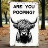 Metal Wall Art Cow Farmhouse Sign Bathroom Decor Funny Gift