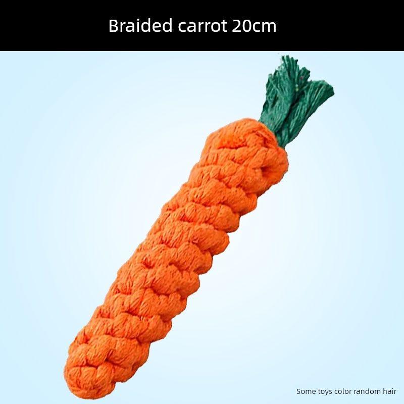 

Dog Toy Molar Elastic Ball Teeth Cleaning Self-Hi Small Size Dogs Teddy Bichon Pomeranian Puppies Pets Supplies Knot carrot