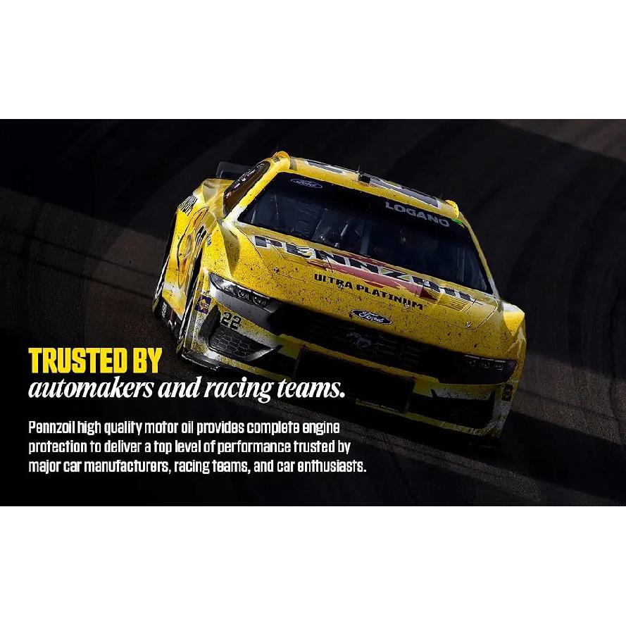 Pennzoil Platinum Full Synthetic 10W-30 Motor Oil For High Performance Engine Protection And Durability