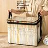 2/3Pcs Transparent Book Storage Bag With Handle Dustproof Waterproof Organizer Stackable Storage Box For Books Clothes Organizer