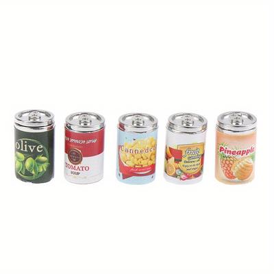 5Pcs 1/12 Scale Miniature Fruit Cans Ornament - DIY Miniature Kitchen/Living Room Scene Decoration - Perfect Gift