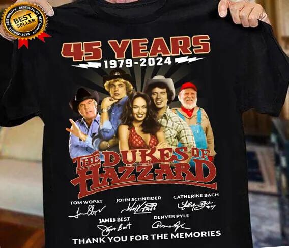 Rare 45 Years 1979 2024 The Duke Of Hazzard Thank You For The Memories T Shirt