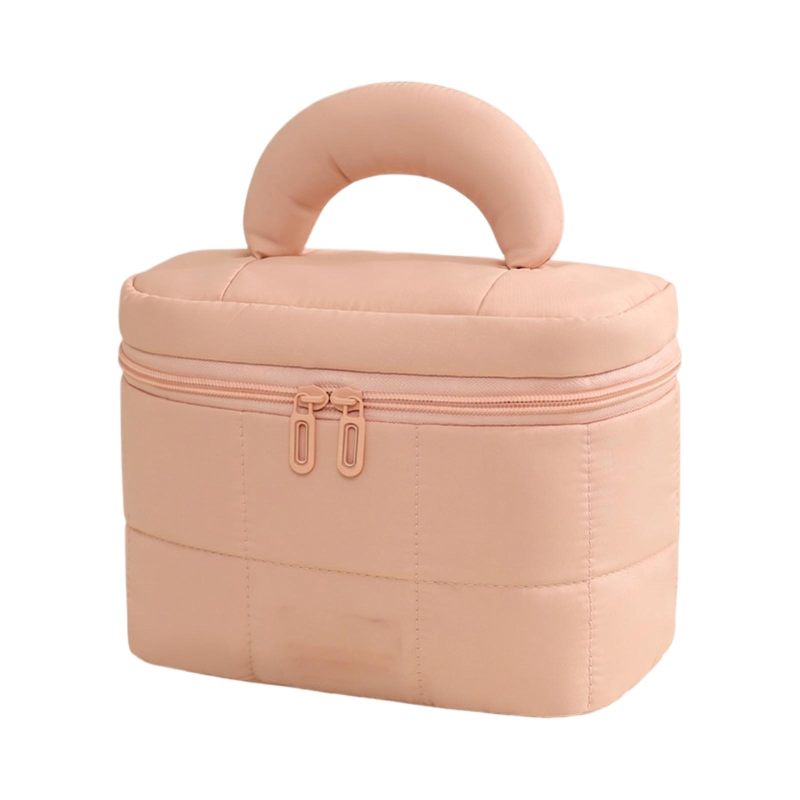 

Large Capacity Cosmetic Bag Portable Makeup Organizer Storage Case with Handle for Travel Toiletry Storage and Cosmetics one size