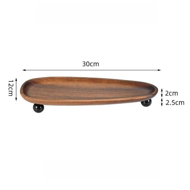 Wooden Entrance Key Tray Simple Jewelry Storage Plate Modern Living Room Desktop Fruit Plates Nordic Home Decoration Trays