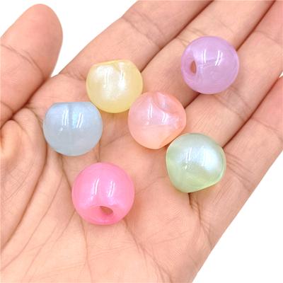 Slant Hole Beads 10pcs Necklaces Jewelry Marking Round Bbeads Loose Beads DIY Handmade Materials Lustrous for Earrings
