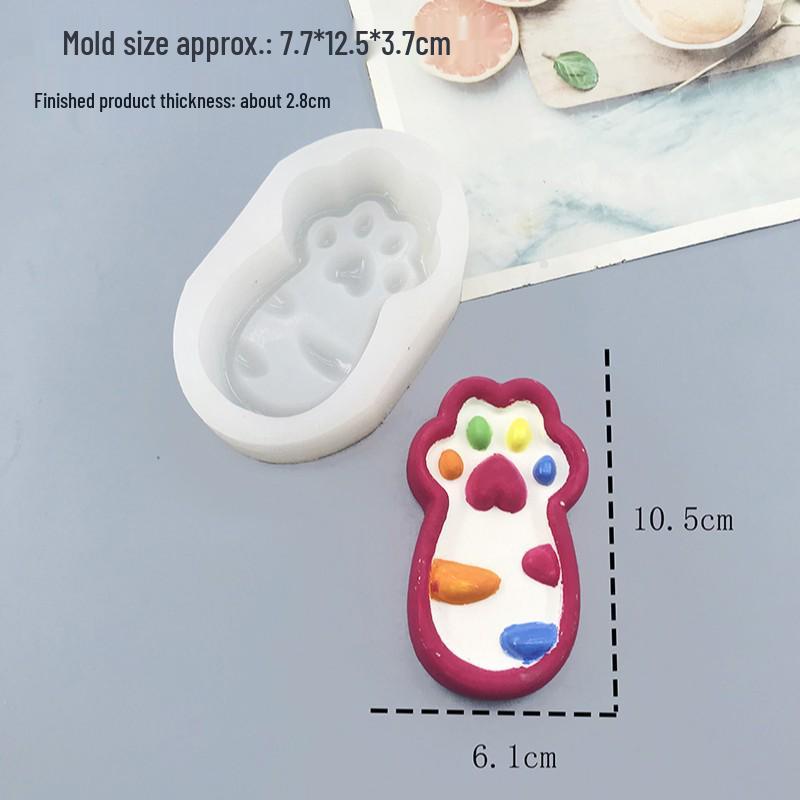 Mini Silicone Cat Paw Mold – Pinchable & Cute for Handmade Crafts