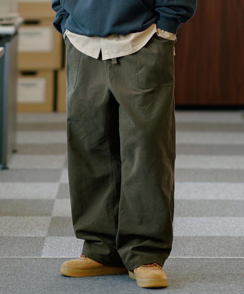 JEMUT Bain Fatigue Carpenter Banding Pants Khaki Solp2590