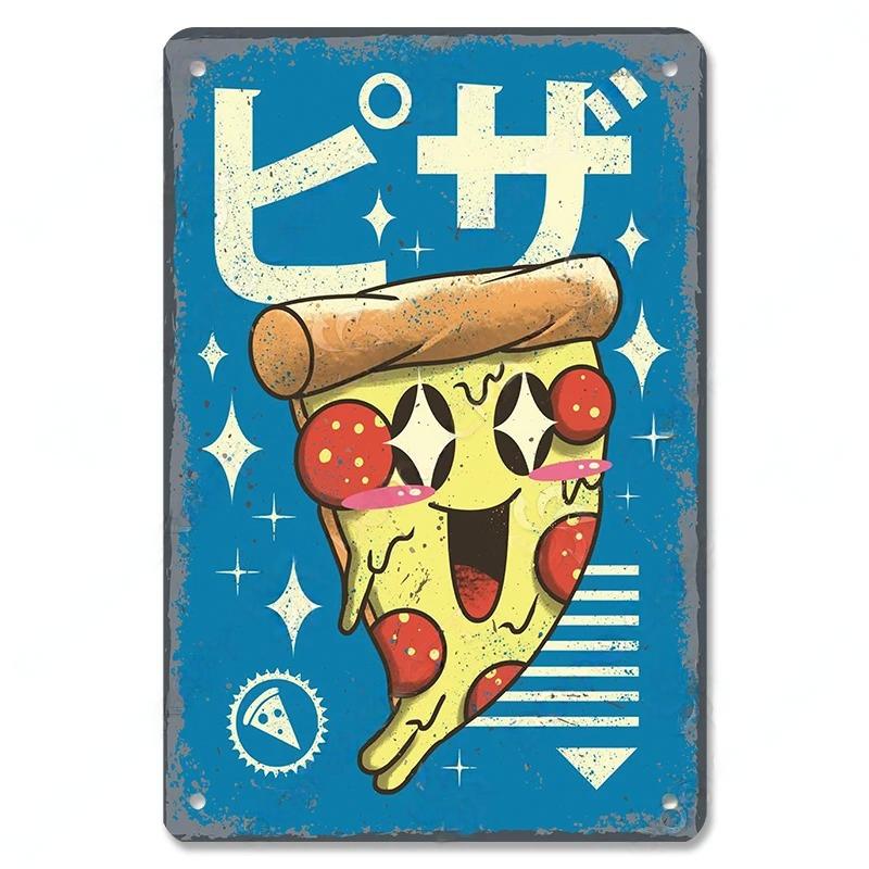 Metal Tin Signs Japanese Foods Vintage Posters Decor Plaque Ramen Beer Metal Plates Wall Decor for Bar Kitchen Restaurant