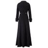 Fashionable Women's Slim-fit Faux Wool Coat, Extra-long Coat, Slim-fit Floor-length Windbreaker