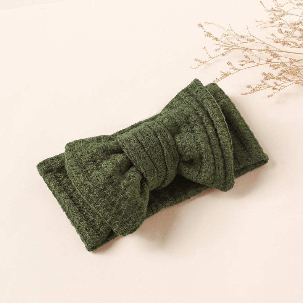 1pcs Winter Hot Sale Large Bow Soft Headband For Baby Girls Fashion Dual-layers Bow Knitted Hair Accessoreis Infant Turban 0-2Y