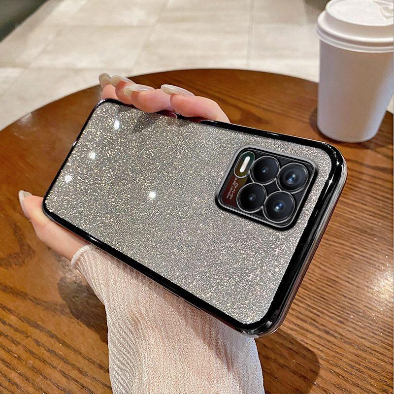 Realme8 Mobile Phone Case New Gyro Bracket Realme Real 8 Pro Rotating Decompression Creative Gradual Change Glitter