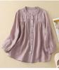 Versatile Women's Seven-Sleeve Cotton Linen Summer Blouse