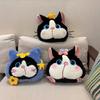 Cartoon Cat Pig Plush Pillow Blanket With Embroidered Animal Pattern For Office Nap And Travel Comfort