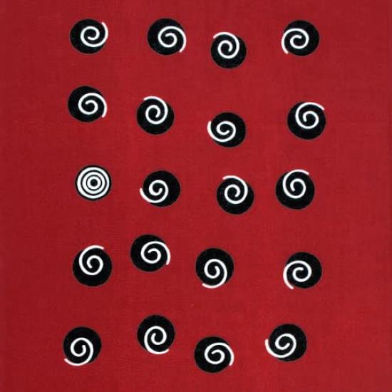 Dyeing Anbo Hand Towel Whirlpool Authentic Dyed Cotton Tokuoka Made in Japan 35cm x 100cm "Small Red" 100%