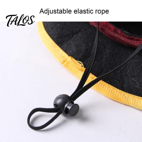 Pet Cosplay Supplies Halloween Pirate Hat, Black Hood with Feather, Funny Cat Photography Props Hat Face Mask for Dogs And Cats Party Costume