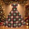 Damen Halloween Print Schulterfreies Vintage Kleid für Halloween-Partys und Veranstaltungen