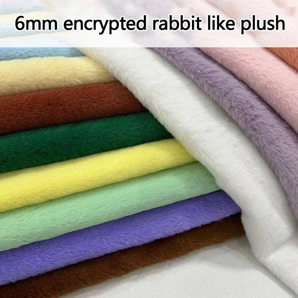 New 50x50cm Rabbit Fur Fabric Thickened Polyester Faux Rabbit Fur Encrypted Fur Patches Cotton Material