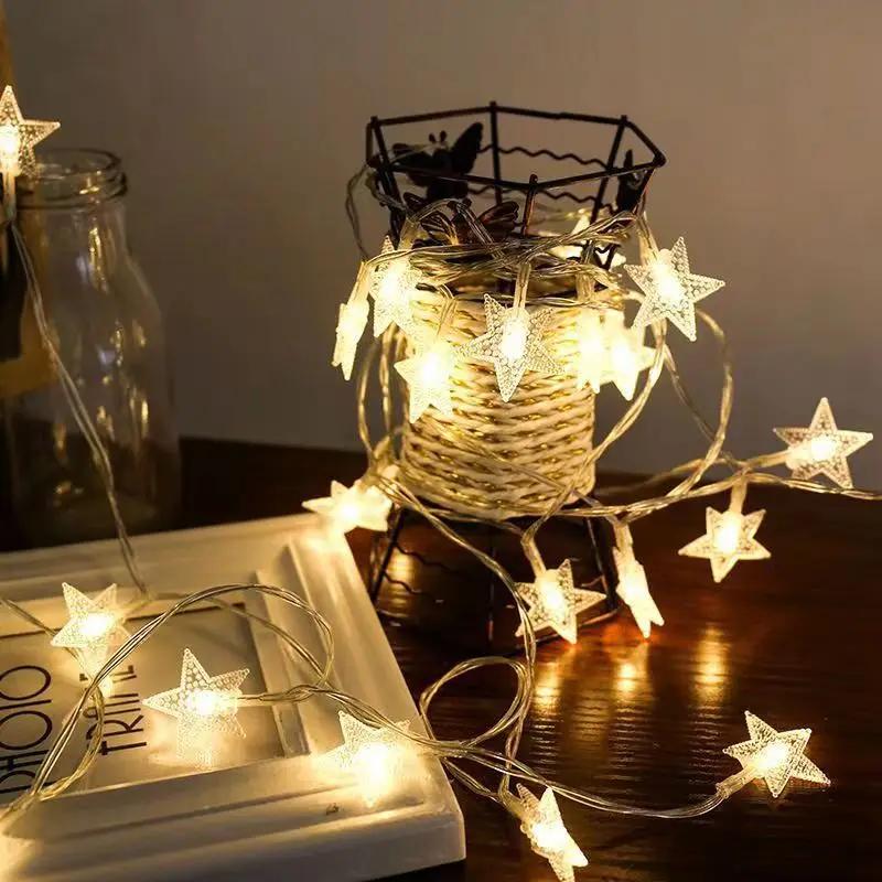 10M 80 LED Star Light String Twinkle Garlands Battery Powered Christmas Lamp Holiday Xmas Party Wedding Decorative Fairy Lights