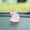 6pcs/set Resin Little Pink Pig Ornament Car Rearview Mirror Decoration Small Ornaments Auto Interior Accessories Cute Noctilucent Gifts