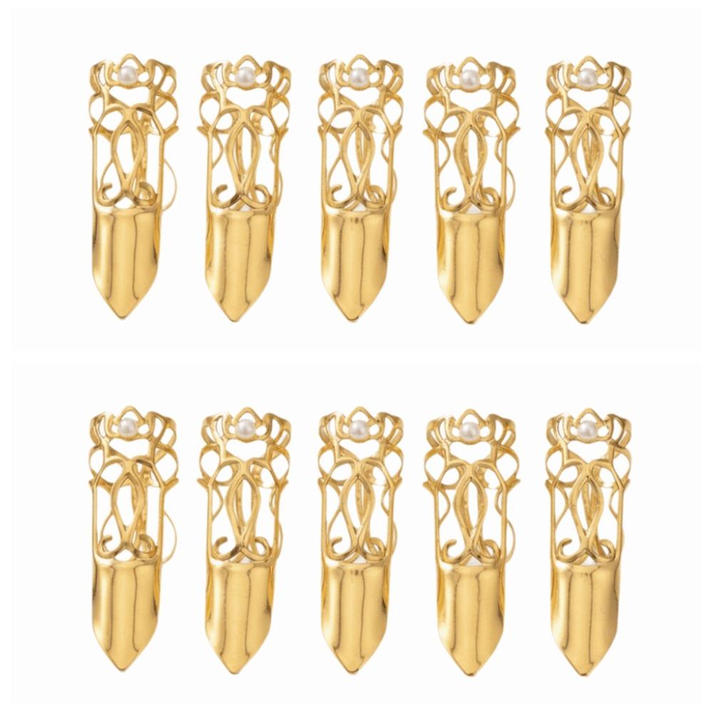 5/10pcs Adjustable Nail Accessories Zinc Zinc Alloy Styling Armor Set Fashion Nail Rings  Hanfu Costume