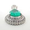 [Used] Pt900 Emerald/Diamond Pendant Top/j53-10