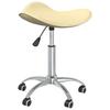 Barber Stool Cream Faux Leather