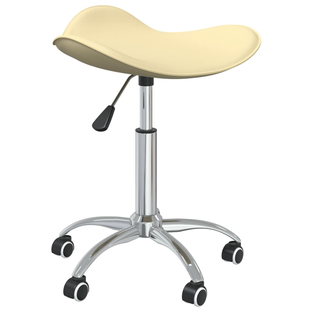 Barber Stool Cream Faux Leather