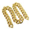 Set of 2 Durable Plastic Gold Chain Necklace Lightweight Neck Chain Comfortable