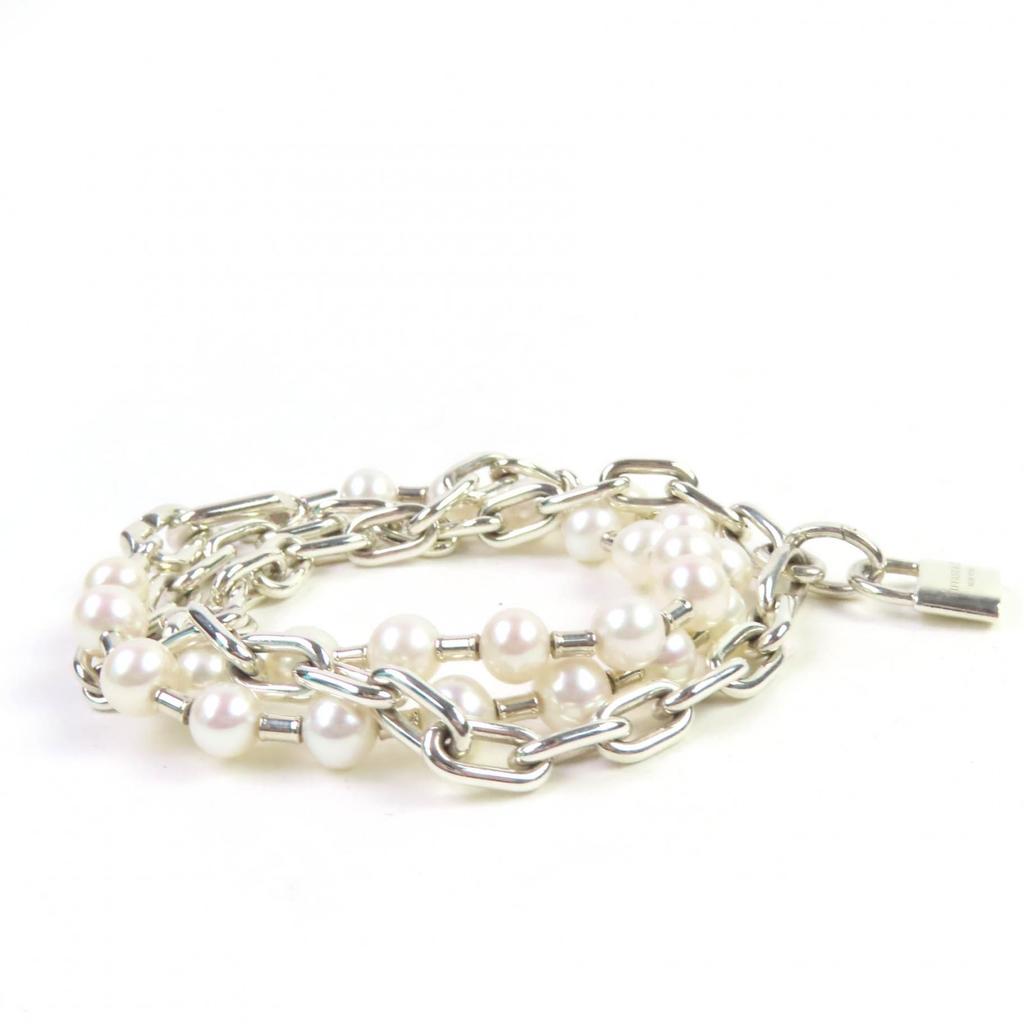 TIFFANY&Co. bracelet Medium Pearl Rock Bracelet Silver AG925 Women Used