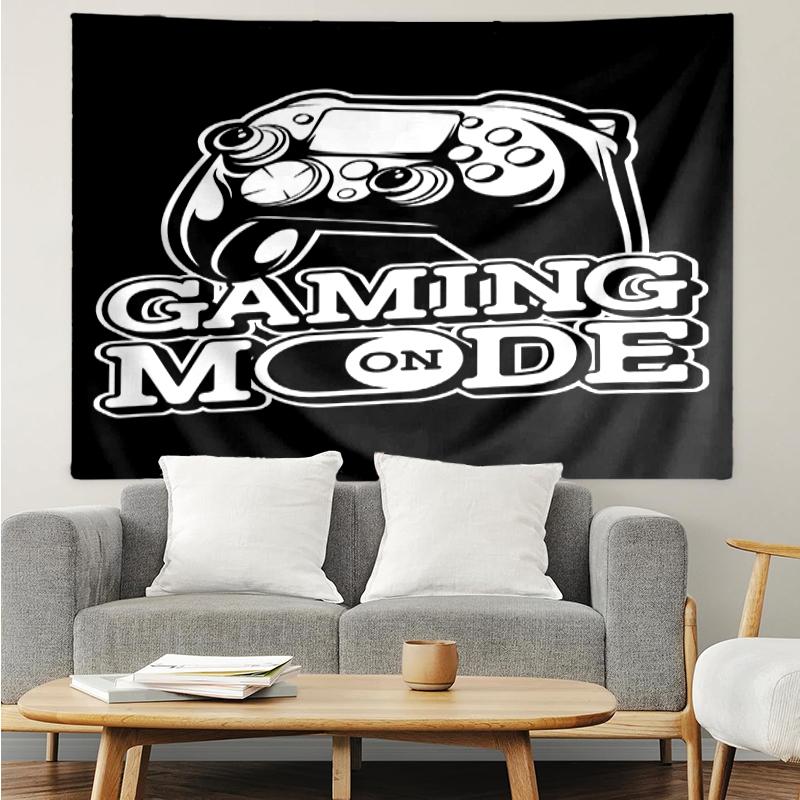 Game-Controller Print Tapestry, Backdrop, Easy Setup, Ideal for Bedroom, Office & Living Room, with Aesthetic Wall Hanging Decor.