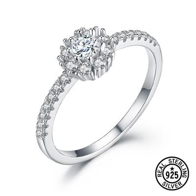 Wedding Bridal Jewelry 925 Sterling Silver Delicate Engagement Rings For Women Anniversary Gifts Elegant Fine Jewelry