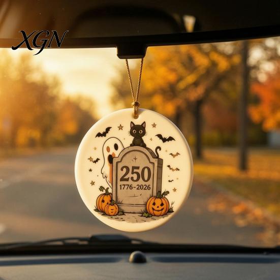 Decorative Crafts for Home Halloween 250th Anniversary Ornament, America 1776-2026 Acrylic Hanging Decoration, Gifts Couples Collectible Patriotic