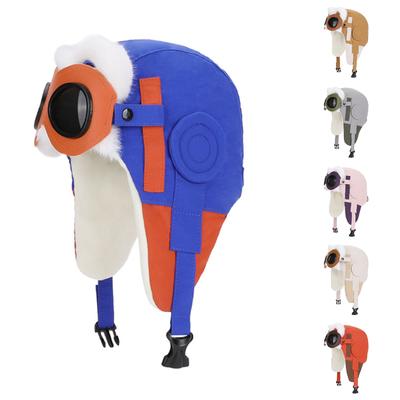 Wintermuts voor kinderen, Retro Lei Feng-muts, Muts met warme fleece, Oor-, Motorrijmuts