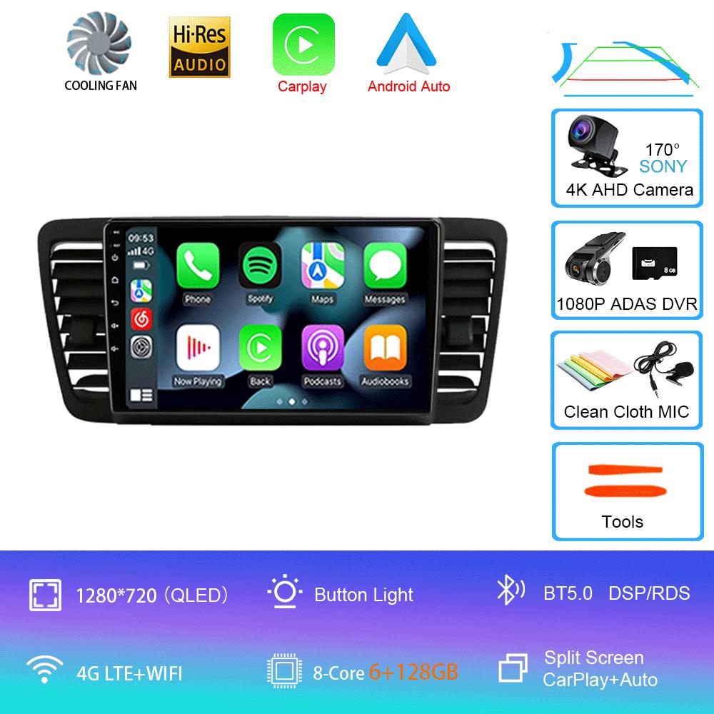Android 14 For Subaru Outback 3 Legacy 4 2004 2005 - 2009 Auto Car Radio Video Multimedia Player Navigation GPS Carplay 2Din DVD