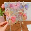 Elegant Bowknot Headband Exquisite Mermaid Hair Chain Hair Accessories Faux Pearl Headband  Party