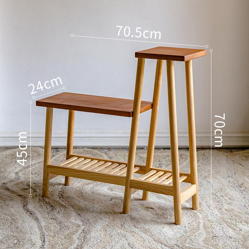 Многоярусная подставка для растений из массива дерева, высокая напольная полка для цветов, современный приставной столик, деревенская полка-органайзер