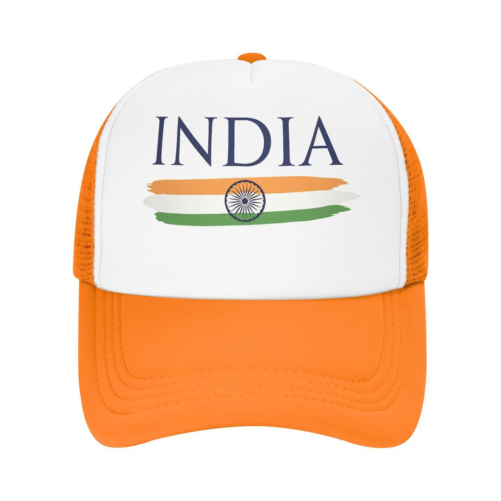 Summer Sun Hats Minimal India Tricolour Brush Art  Baseball Cap Cute Hip Hop Hats Washed Female Male Tennis Skate Baseball Caps