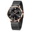 OLEVS Men's Analog Quartz Watch Rose Gold Stainless Steel Classic Business Casual Waterproof with Day-Date Feature