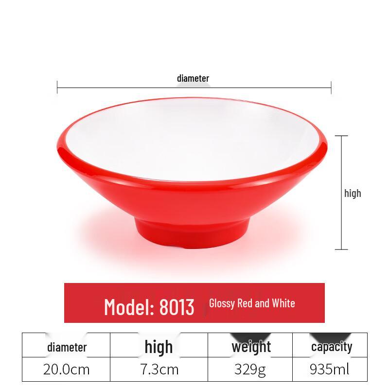 Hanton Nordic Style Melamine Noodle Bowls (3-Pack)