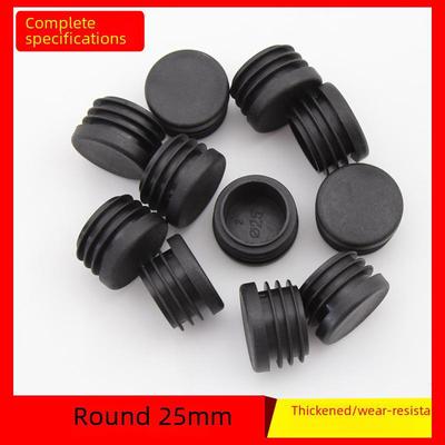 25mm Runder Edelstahlrohrstopfen für Stuhl- und Tischfußpolsterabdeckung, Kunststoff-Innenstopfen für Rohrenden.