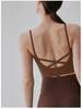 Criss-Cross Back Women's Sports Bra with Chest Pads - Yoga Vest & Fitness Camisole