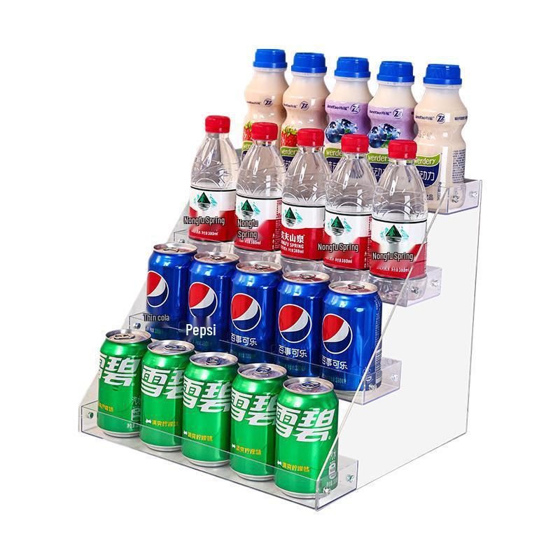 Dryckeshylla Multifunktionell Displayhylla för Mjölkte och Drycker - Liten, Flerlagers Förvaringshyllor för Närbutiker