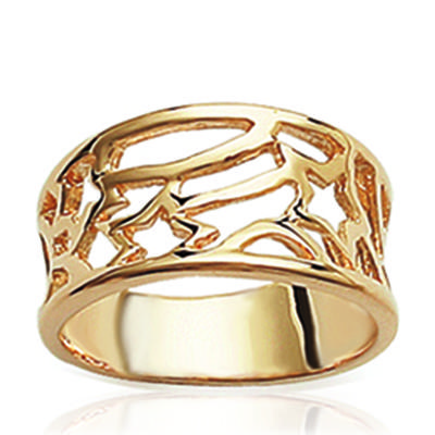 Ring Vergoldet 'Choreographie' golden - 11 mm